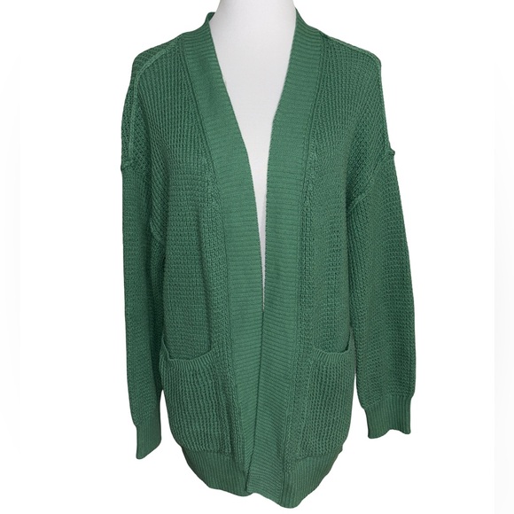 Universal Thread Knit Women's Green Open-Front Cardigan - Picture 1 of 5